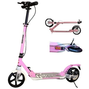 Vipnetwork - Scooter Monopatín Niños Adultos Con Freno Disco Rosado