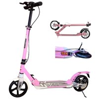Vipnetwork - Scooter Monopatín Niños Adultos Con Freno Disco Rosado