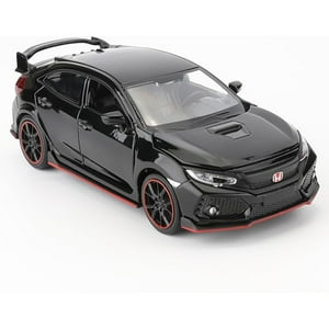 Veatool - Compatible Con Honda Civic Tipo-R De Aleación De Fundición A Presión 1:32, Coche De Aleación Con Luces Y Sonido, Coches De Puerta Abierta Para Niños De 3 A 5 Años, Regalo De Cumpleaños Para