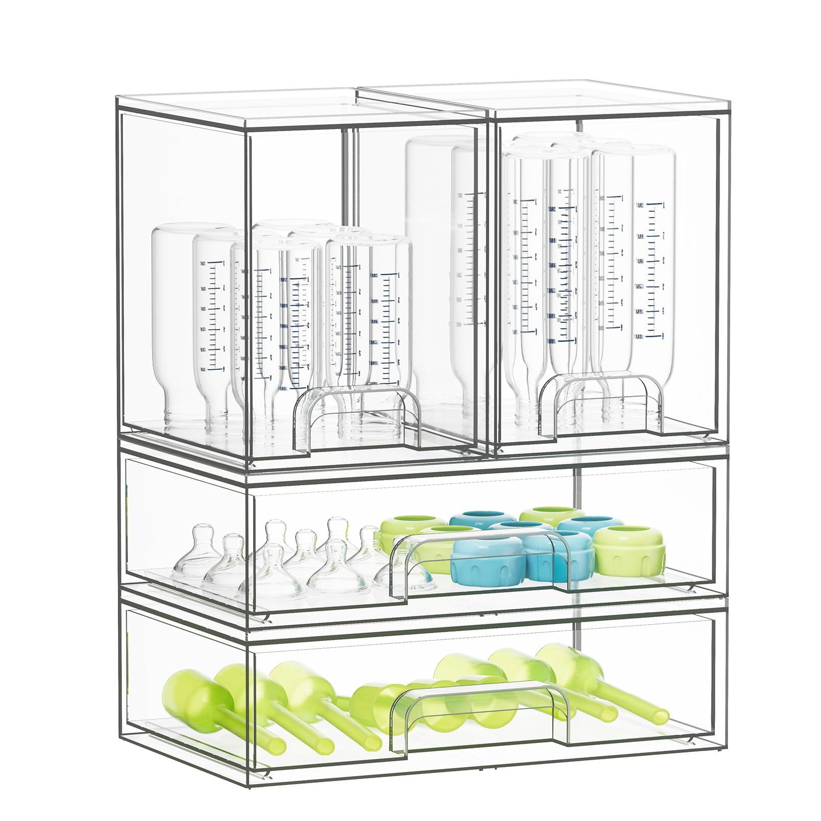 Organizador De Almacenamiento De Biberones Spaceaid Baby, Acrílico, Paquete De 4