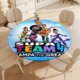 thumbnail image 4 of Supa Team-theme Fitted Round Tablecloths Elastic Edged Table Covers Waterproof Table Cloth for Kitchen Holiday Party Tables Decor 150cm, 4 of 6