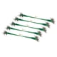 thumbnail image 1 of 50pcs líderes de alambre de pesca con broches de seguridad y barriles giratorios verde 15 cm, 1 of 5