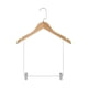 thumbnail image 1 of Perchas De Madera Para Trajes, Perchas Para Pantalones, Gancho Giratorio Resistente Y Duradero Con Clips Para Ropa De Mujer, 1 of 5