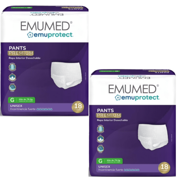 Emumed pants x 2 paquetes talla G