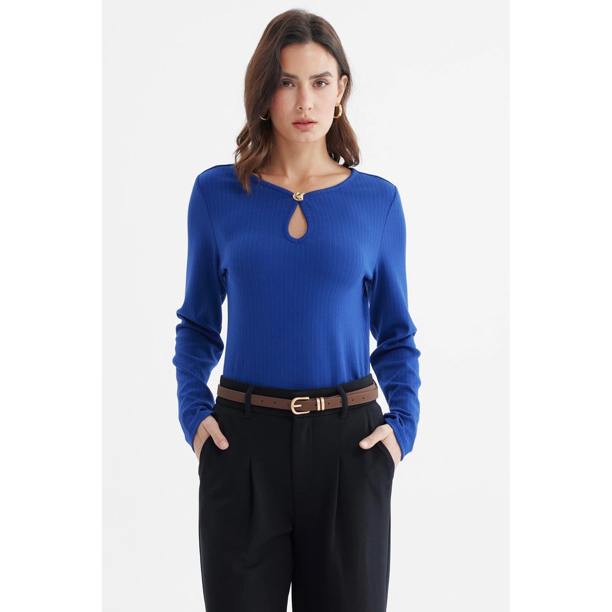 Fashionspark - Polera Mujer Ajustado Azul