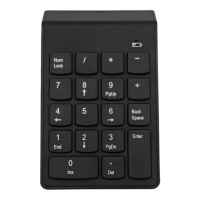 Genérico - Mini Teclado Numérico Inalámbrico Usb 18 Teclas Negro