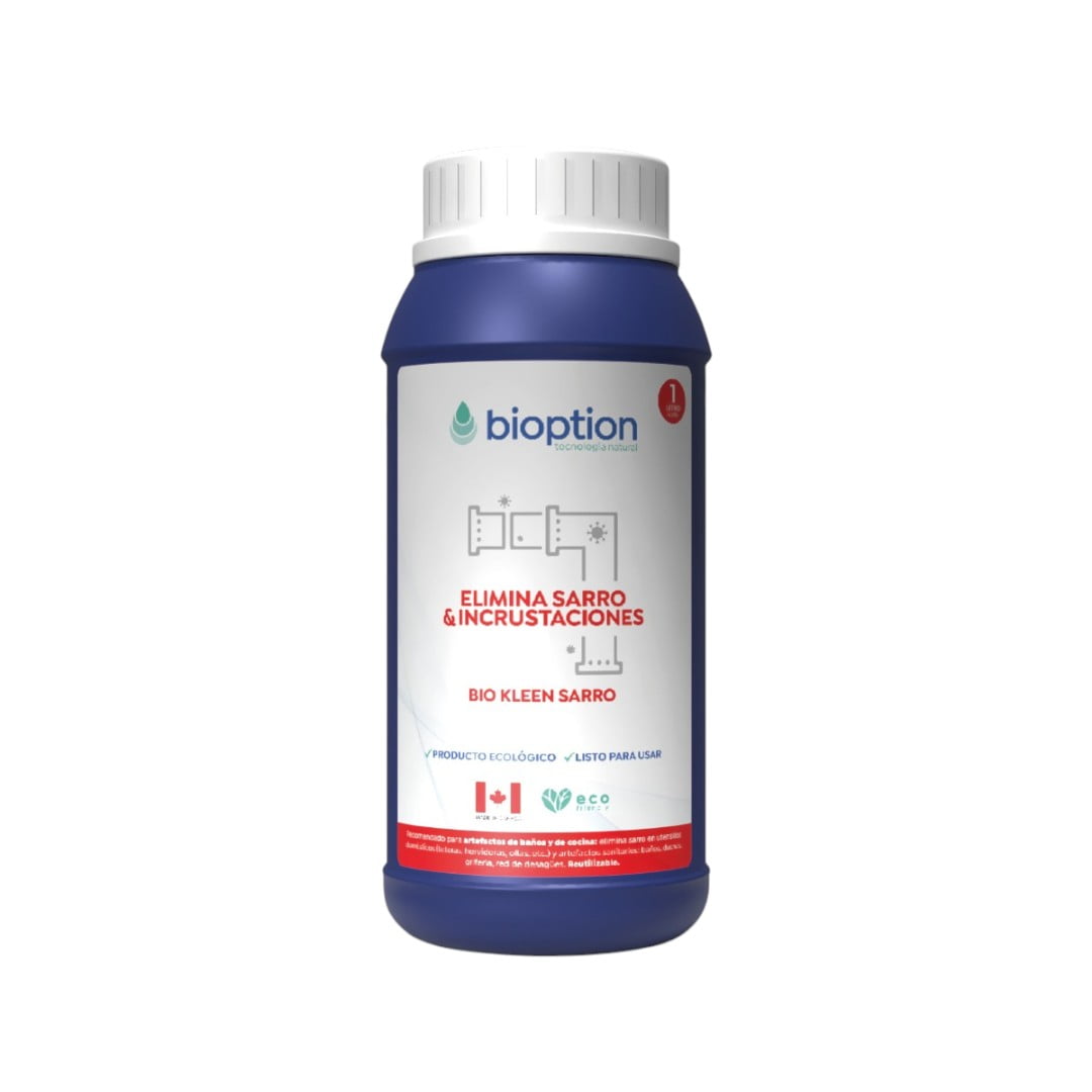 Quita Sarro Bioption 1 Litro - Biodegradable, Reutilizable Y Multiuso Para Cocina Y Baño