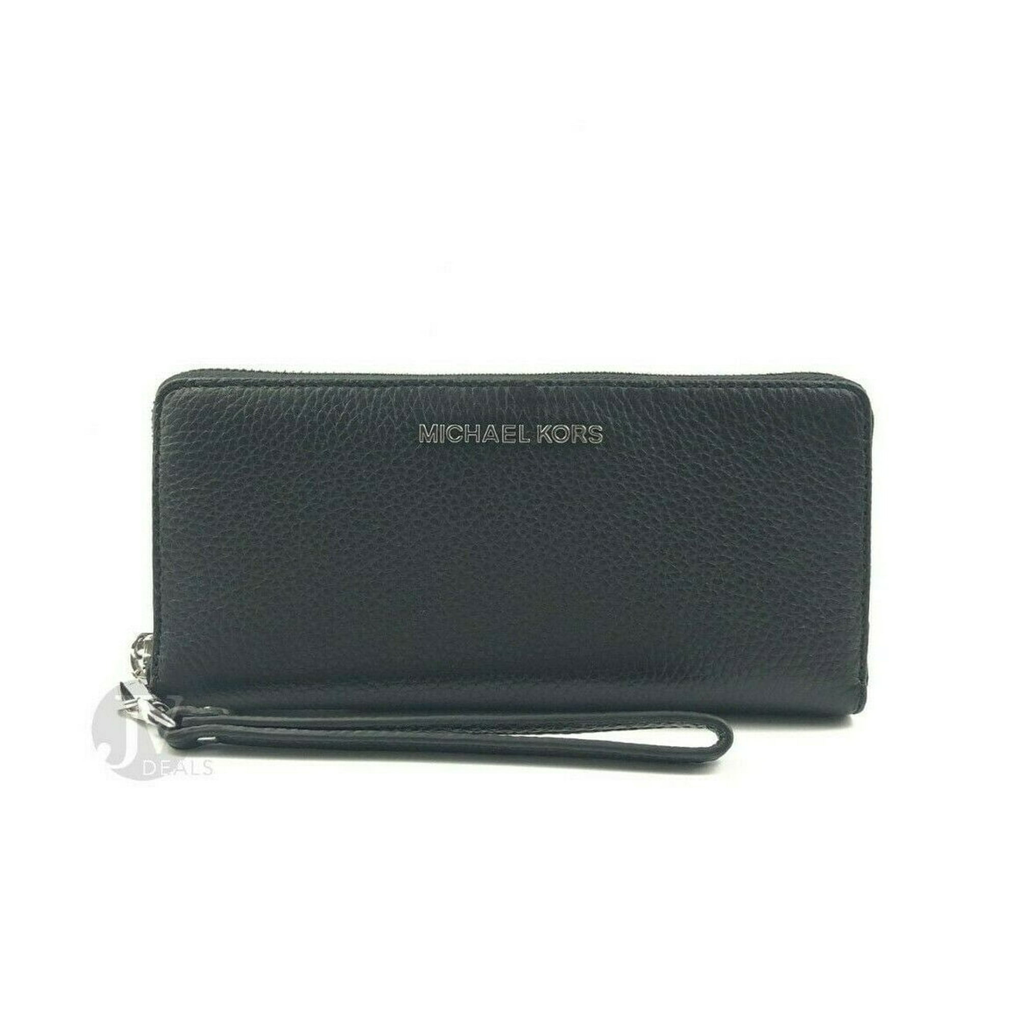 Cartera Michael Kors Jet Set Travel Continental Con Pulsera Negro