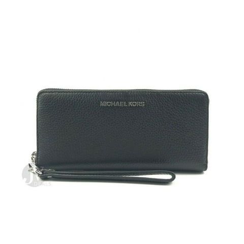 Cartera Michael Kors Jet Set Travel Continental Con Pulsera Negro