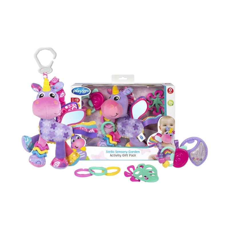 Playgro - Sonajeros Y Mordedores Pack Actividades Sensoriales Stella Multicolor