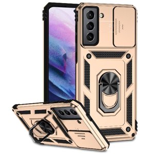 Estuche Gangxun Para Samsung Galaxy S21, Soporte Giratorio 360°, Estilo Mecánico Y Magnético