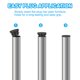 thumbnail image 5 of Uxcell Tapones de Tubo de Plástico de 1-3/8"OD, 24 Piezas de Inserto de Tapón de Agujero Redondo, Negro, 5 of 6