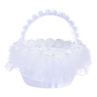Magideal - Elegante Para Niña Con Flores De Boda, Mango Cómodo, Recipiente Para Dulces , De Imitación Decorativos Para Fiestas, Eventos,