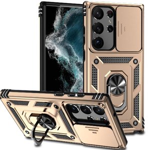 Estuche Gangxun Para Samsung Galaxy S23 Ultra, Soporte Giratorio 360°, Estilo Mecánico Y Magnético