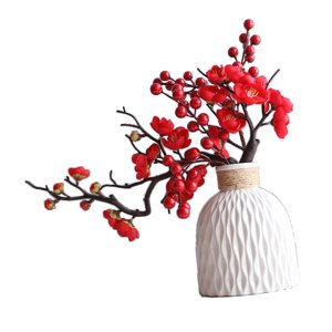 Magideal - Florero De Flores Artificiales, Florero Con Púas Florales Artificiales, Bonsái De Flores Secas Moderno Para Oficina, Dormitorio, Granja, Decoración De