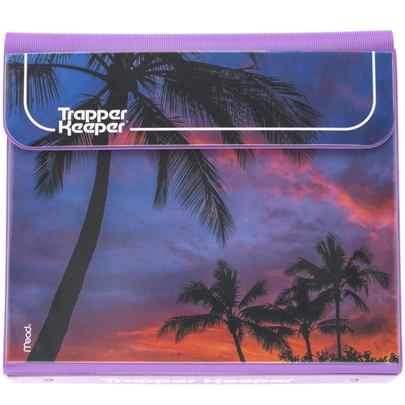 Trapper Keeper de Binder Mead, diseño retro, 1 pulgada, con 2 carpetas
