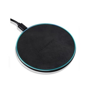 Impormaipu - Cargador De Celular Inalambrico Carga Rapida 3A 30W Smartphone Android Para Iphone Pared Casa Redondo (Negro)