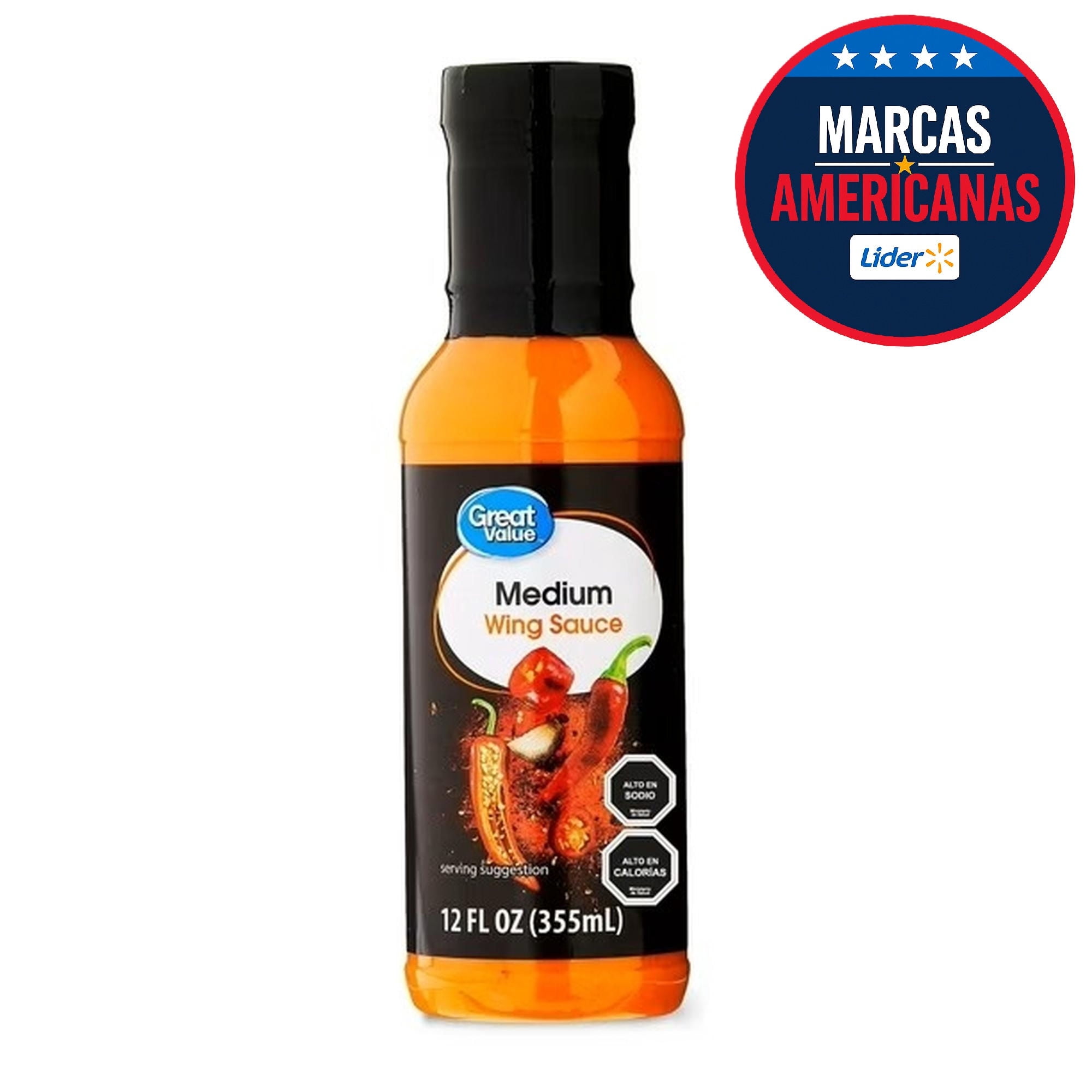 Salsa Picante Medio De Ají Rojo 355 ml Great Value