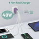 thumbnail image 2 of Cargador de pared USB C sccvee de 40 W y 4 puertos USB C, bloque de carga rápida, doble puerto PD+QC, 2 of 3