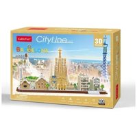 Genérico - Juguete Puzzle 3D City Line Barcelona 186 Piezas 54X26X17Cm