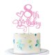 thumbnail image 1 of Adorno para Pastel Naicaek 8.º Cumpleaños Rosa con Brillantina, 1 of 6