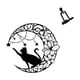 thumbnail image 2 of Escultura De Metal De Gato Negro Místico Con Forma De Luna, Figura De Pensador Abstracto, Adorno De Mesa Para Amantes De Los Gatos, Decoración De Estantería Para Dormitorio., 2 of 5