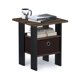 thumbnail image 1 of Mesa auxiliar Furinno ANDREY con estantes abiertos y cesto de almacenamiento, 1 of 6