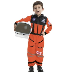 Disfraz De Astronauta Con Casco Para Niños De Spooktacular Creations, Color Naranja