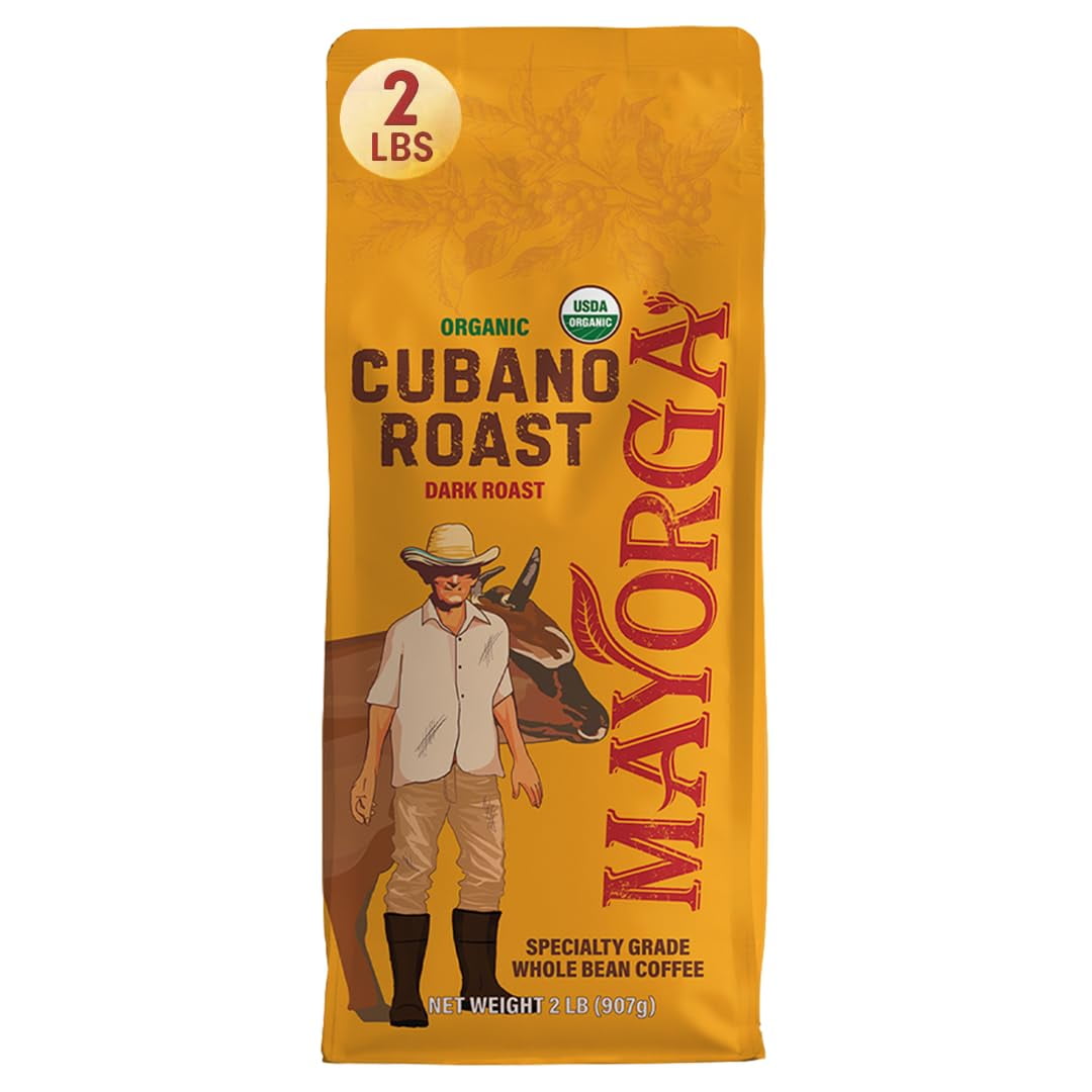 Café Mayorga Café Cubano Roast, Grano Entero, Tostado Oscuro, 2 Kg