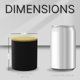 thumbnail image 3 of Frascos para velas True Candle de vidrio de 200 ml con tapa (12 piezas) - set al mayoreo, 3 of 7