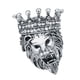 thumbnail image 2 of Broche De Cabeza De León Con Insignias De Corona Regalos Con Forma De Animal Mujeres Hombres Silve, 2 of 5