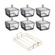 thumbnail image 5 of Recipiente De Almacenamiento Dividido Para Servir Platos Multiusos Para Frutos Secos Postre Hogar 6 Rejillas Gris, 5 of 5