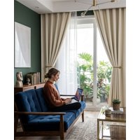 Mylhogar - Set De Cortinas Blackout Engomadas Modernas De Lujo