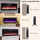 thumbnail image 3 of 42 inch recessed ultra thin tempered glass front wall mounted electric fireplace with remote and multi color flame & emberbed, LED light heater, 3 of 3