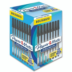 Bolígrafo Paper Mate Kilométrico Negro 60 Unidades – Precisión Y Durabilidad