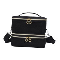 Ioensy - Organizador De Esmalte De Uñas Con Capacidad Para 42 Botellas, Estuche Portátil Para Secador De Uñas De Doble Capa