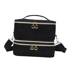 Ioensy - Organizador De Esmalte De Uñas Con Capacidad Para 42 Botellas, Estuche Portátil Para Secador De Uñas De Doble Capa