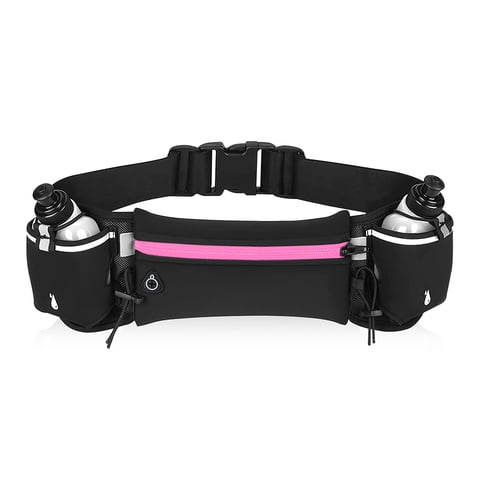 Frc - Banano Cinturón De Hidratación Con 2 Cantimploras Fucsia