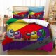 thumbnail image 1 of Cute Cartoon Trust No One Lettering Quilt Duvet Cover Set Bed Linen3-Piece Bedding Set, 1 of 5