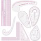 thumbnail image 1 of Set Reglas Costura LINXIAO 9 Piezas Acrílico Curva Francesa, 1 of 3
