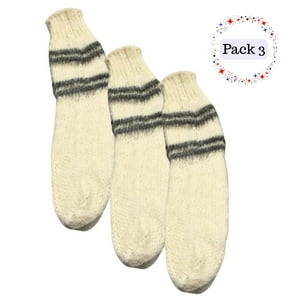 Genérico - Pack 3 Chilote Calceta Calcetines Lana Para El Frio