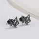 thumbnail image 1 of 1pair Cute Origami Cat Stud Earrings For Men, Stainless Steel Kitten Earings, Animal Children Accessories, 1 of 5