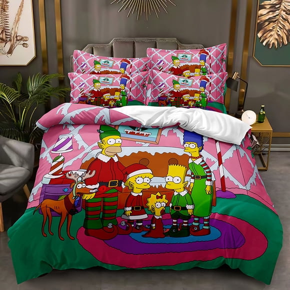 Simpson _ s Simpons Bedding Set Sheet Set for Kids Adults,All Season Lightweight