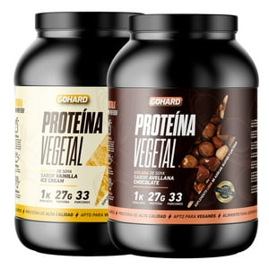 Gohard - Pack Proteinas Vegetales 2Kg Total 66Sv Vainilla - Cookies And Cream