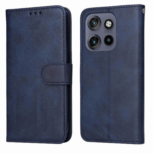 Funda Billetera para Motorola Moto Thinkphone 25 con Porta Tarjetas y Soporte Ajustable Azul