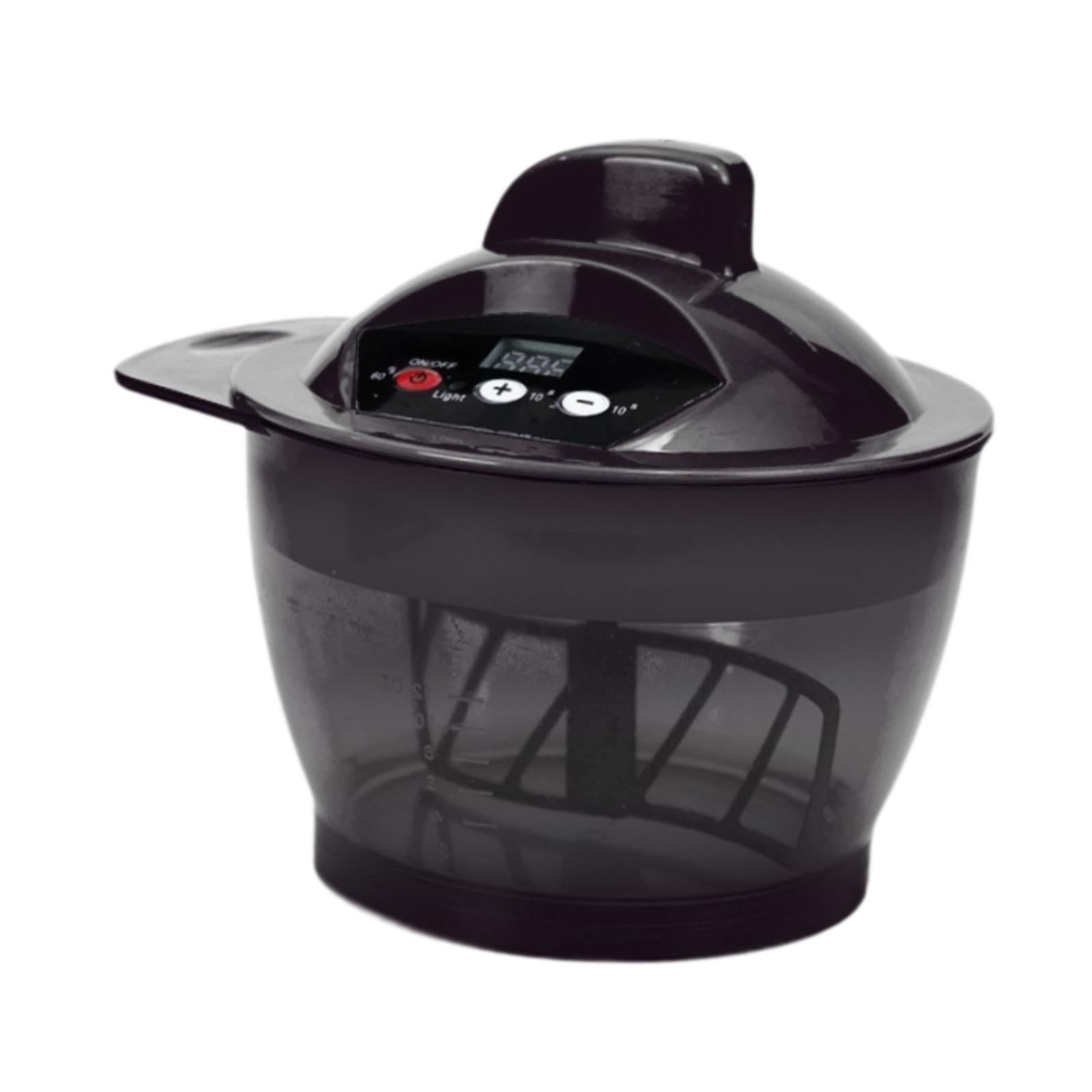 Magideal - Licuadora De Crema Para Teñir El Cabello De Barbería, Capacidad De 320 Ml, Enchufe Estadounidense De 110 V, Para Estilistas, Mezcladora Automática Lig Negro