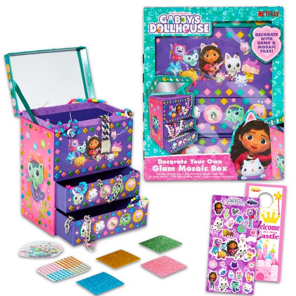 Caja de joyería DreamWorks Gabby’s Dollhouse – Kit de mosaico