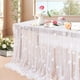 thumbnail image 1 of Mantel de tul de flor blanca: 60 * 120 pulgadas Flor perla mesa corredor tela de tul de encaje de boda Arco de mantel para el velo de la ducha nupcial bebé ducha cariño decoraciones de la mesa, 1 of 3
