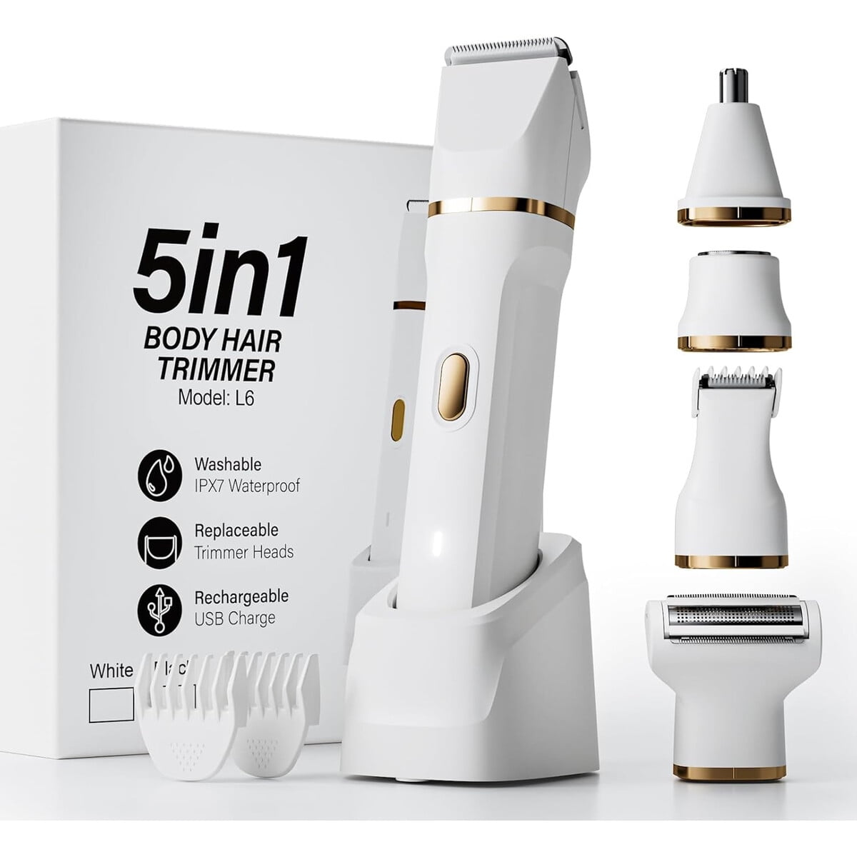 Depiladora Eléctrica Okyuk 5en1 Bikini Trimmer Usb