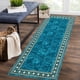thumbnail image 1 of Alfombra de corredor CAROMIO 122 × 183 cm verde azulado lavable, 1 of 7